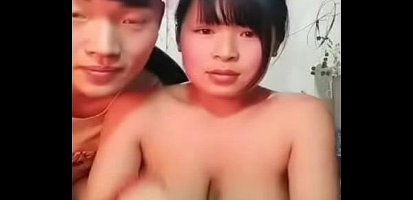  Younger Chinese boob with shortVer